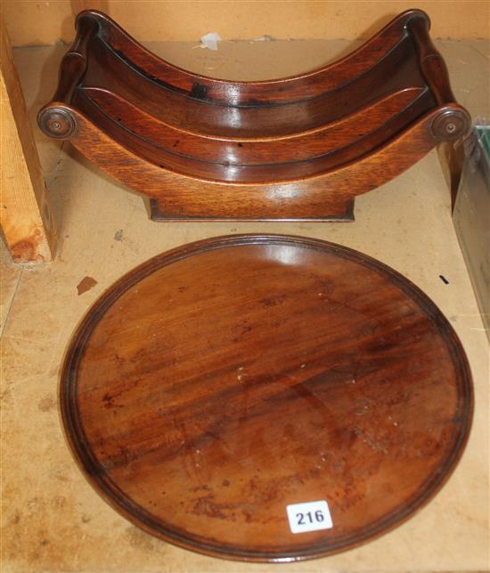 18th century mahogany cheese coaster